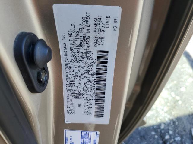 Aukcja sprzedaży 2004 Toyota Sienna Ce, vin: 5TDZA23C44S091783, numer aukcji: 44549433