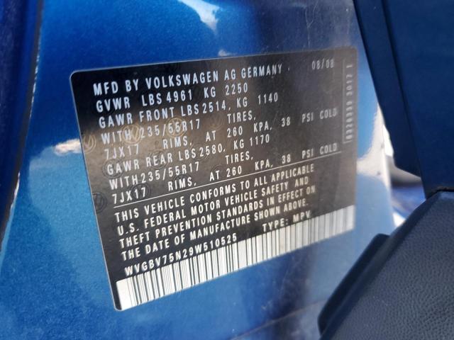 Auction sale of the 2009 Volkswagen Tiguan Se, vin: WVGBV75N29W510525, lot number: 44925713
