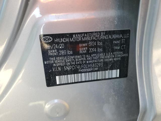 Aukcja sprzedaży 2020 Hyundai Elantra Se, vin: 5NPD74LF0LH583293, numer aukcji: 44986513