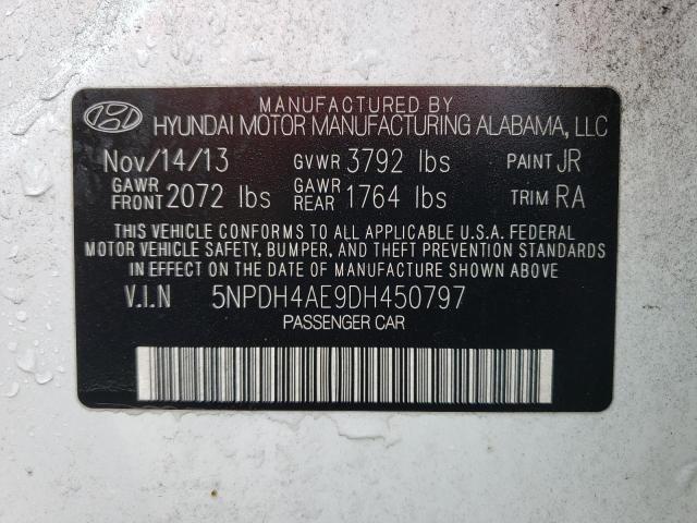 44847103 :رقم المزاد ، 5NPDH4AE9DH450797 vin ، 2013 Hyundai Elantra Gls مزاد بيع