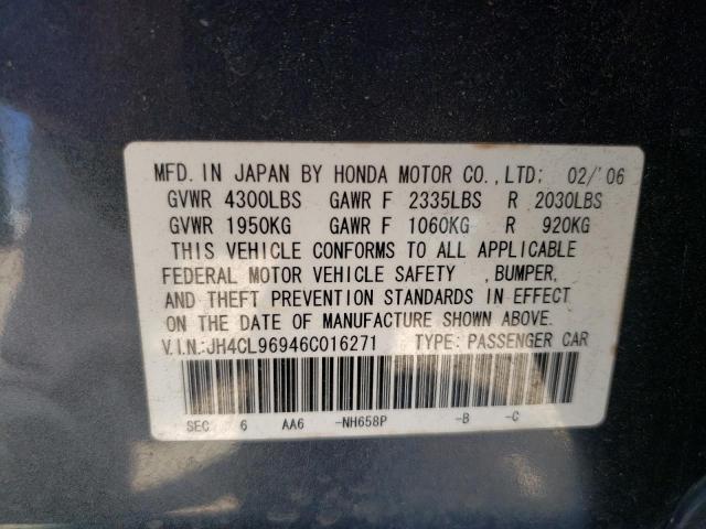 Aukcja sprzedaży 2006 Acura Tsx, vin: JH4CL96946C016271, numer aukcji: 45070073