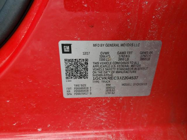 Aukcja sprzedaży 2018 Chevrolet Silverado K1500 Lt, vin: 1GCVKREC3JZ204537, numer aukcji: 44857073