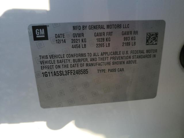 Aukcja sprzedaży 2015 Chevrolet Malibu Ls, vin: 1G11A5SL3FF248585, numer aukcji: 45174573