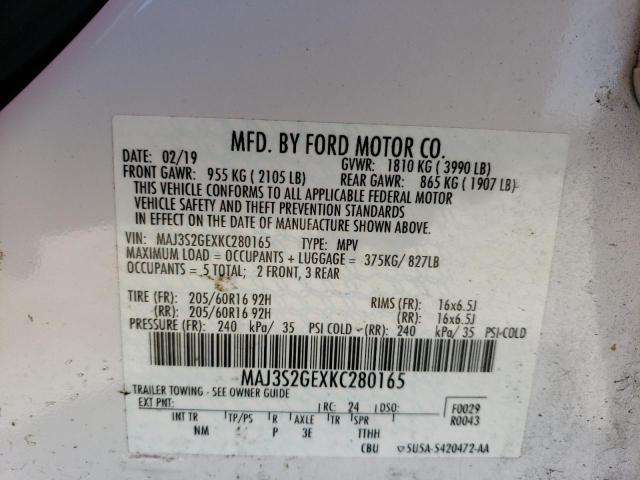 Aukcja sprzedaży 2019 Ford Ecosport Se, vin: MAJ3S2GEXKC280165, numer aukcji: 44786753