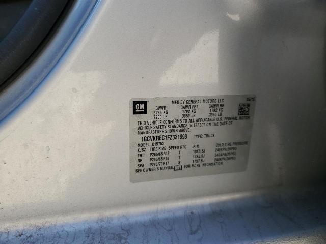 Aukcja sprzedaży 2015 Chevrolet Silverado K1500 Lt, vin: 1GCVKREC1FZ321993, numer aukcji: 44650943