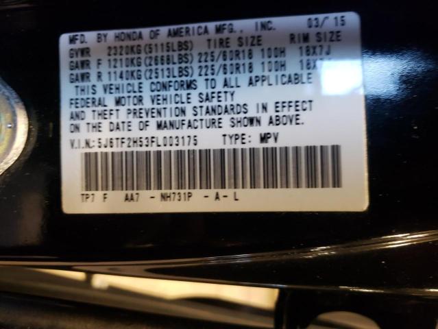 Aukcja sprzedaży 2015 Honda Crosstour Exl, vin: 5J6TF2H53FL003175, numer aukcji: 45055083