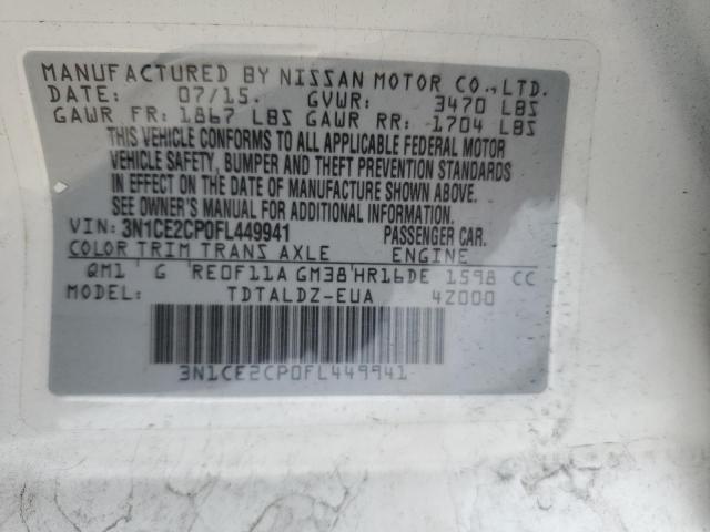 Aukcja sprzedaży 2015 Nissan Versa Note S, vin: 3N1CE2CP0FL449941, numer aukcji: 45051383
