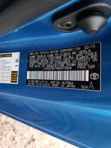 Aukcja sprzedaży 2010 Toyota Scion Tc, vin: JTKDE3B74A0315666, numer aukcji: 44875043