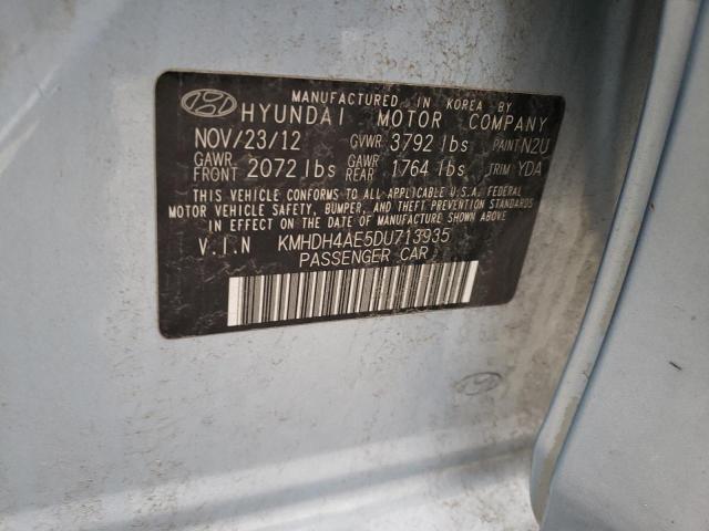 Aukcja sprzedaży 2013 Hyundai Elantra Gls, vin: KMHDH4AE5DU713935, numer aukcji: 44996423