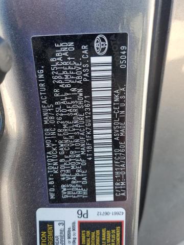 Aukcja sprzedaży 2016 Toyota Camry Le, vin: 4T1BF1FK7GU123671, numer aukcji: 45052193