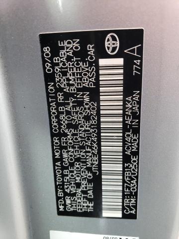 Aukcja sprzedaży 2009 Toyota Camry Base, vin: JTNBE46K493182402, numer aukcji: 45084543