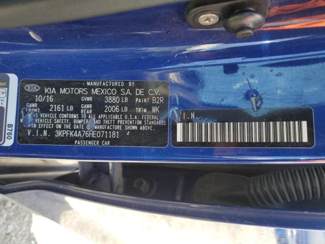 43441133 :رقم المزاد ، 3KPFK4A76HE071181 vin ، 2017 Kia Forte Lx مزاد بيع