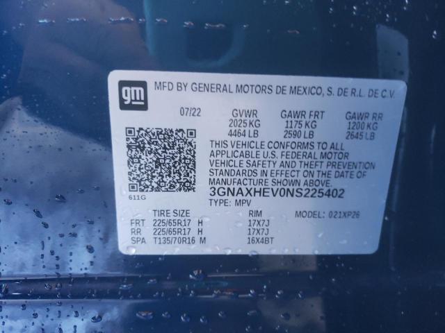 Aukcja sprzedaży 2022 Chevrolet Equinox Ls, vin: 3GNAXHEV0NS225402, numer aukcji: 43762013