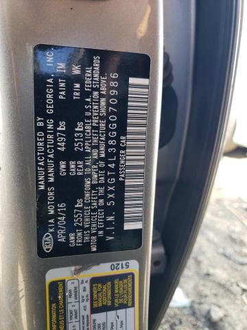 Aukcja sprzedaży 2016 Kia Optima Lx, vin: 5XXGT4L38GG070986, numer aukcji: 44900923