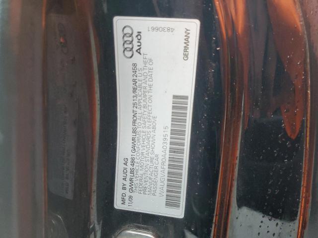 44996893 :رقم المزاد ، WAUGVAFR0AA039515 vin ، 2010 Audi S5 Premium Plus مزاد بيع