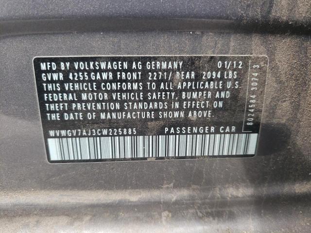 Aukcja sprzedaży 2012 Volkswagen Gti, vin: WVWGV7AJ3CW225885, numer aukcji: 45356343