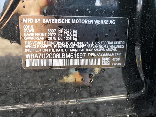 Aukcja sprzedaży 2020 Bmw 750 Xi, vin: WBA7U2C08LBM61897, numer aukcji: 43943943
