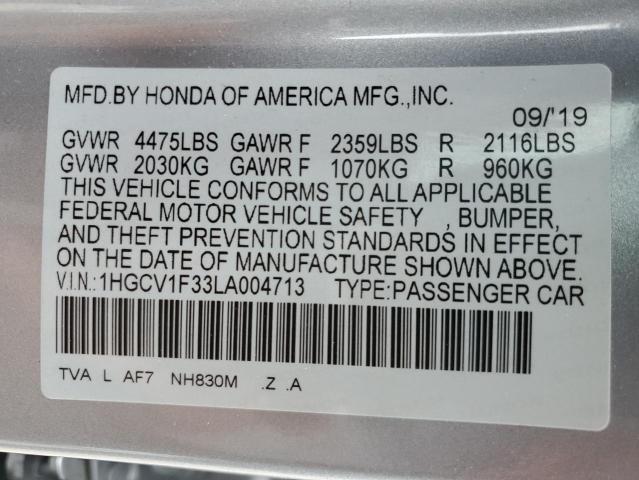 Продаж на аукціоні авто 2020 Honda Accord Sport, vin: 1HGCV1F33LA004713, номер лоту: 45225083