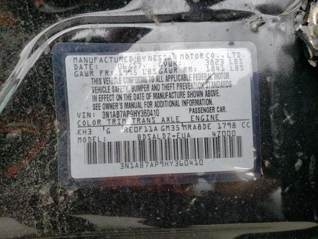 Aukcja sprzedaży 2017 Nissan Sentra S, vin: 3N1AB7AP9HY360410, numer aukcji: 45108153