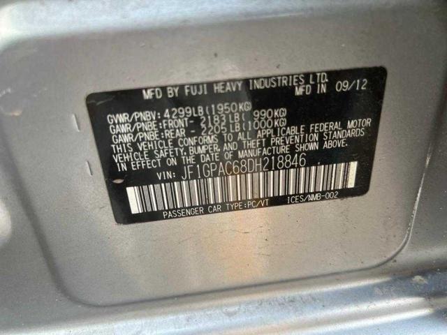 Aukcja sprzedaży 2013 Subaru Impreza Premium, vin: JF1GPAC68DH218846, numer aukcji: 45416523
