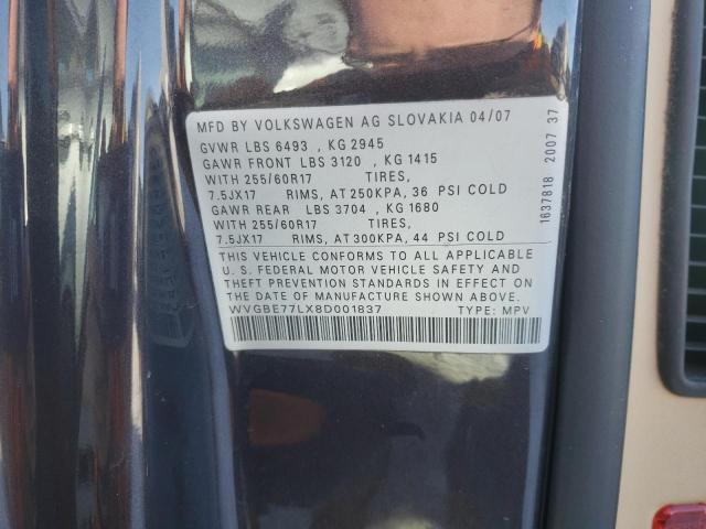 43846563 :رقم المزاد ، WVGBE77LX8D001837 vin ، 2008 Volkswagen Touareg 2 V6 مزاد بيع