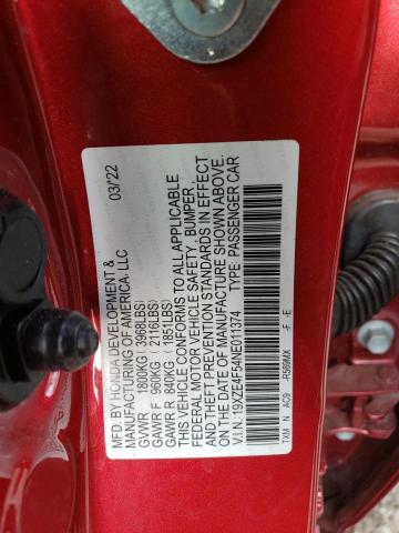 45109483 :رقم المزاد ، 19XZE4F54NE011374 vin ، 2022 Honda Insight Ex مزاد بيع