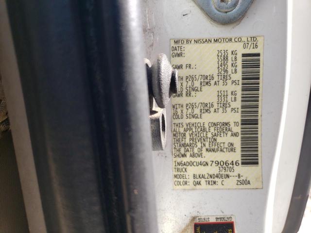 Aukcja sprzedaży 2016 Nissan Frontier Sv, vin: 1N6AD0CU4GN790646, numer aukcji: 45272673
