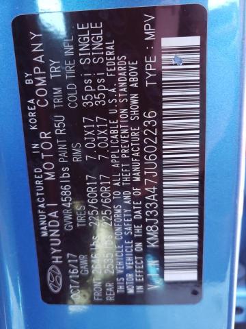 Aukcja sprzedaży 2018 Hyundai Tucson Sel, vin: KM8J33A47JU602236, numer aukcji: 45412063