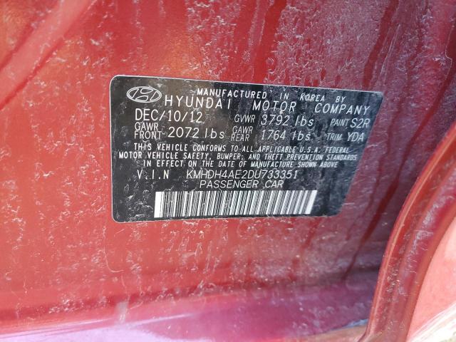 Aukcja sprzedaży 2013 Hyundai Elantra Gls, vin: KMHDH4AE2DU733351, numer aukcji: 44920083