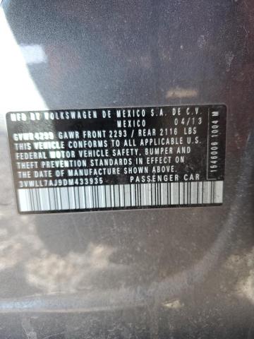 Aukcja sprzedaży 2013 Volkswagen Jetta Tdi, vin: 3VWLL7AJ9DM433935, numer aukcji: 45208713