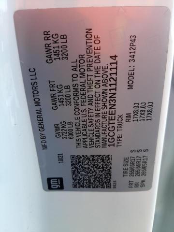 Aukcja sprzedaży 2022 Chevrolet Colorado Zr2, vin: 1GCGTEEN3N1121114, numer aukcji: 45512353