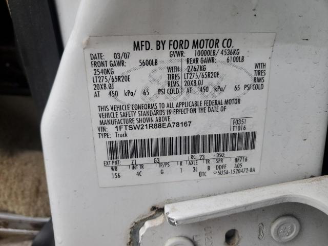 Aukcja sprzedaży 2008 Ford F250 Super Duty, vin: 1FTSW21R88EA78167, numer aukcji: 45315023