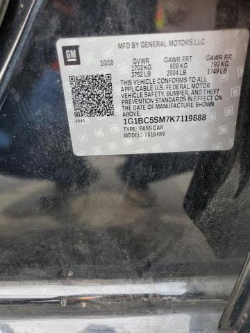 Aukcja sprzedaży 2019 Chevrolet Cruze Ls, vin: 1G1BC5SM7K7119888, numer aukcji: 45455093