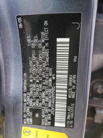 2006 Toyota Highlander Limited მანქანა იყიდება აუქციონზე, vin: JTEDP21AX60092982, აუქციონის ნომერი: 43669203