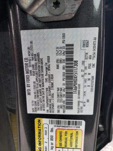 Aukcja sprzedaży 2015 Ford Fusion Se, vin: 1FA6P0HDXF5117308, numer aukcji: 45555223