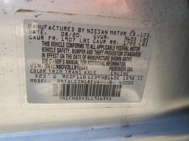 Aukcja sprzedaży 2020 Nissan Versa S, vin: 3N1CN8DV3LL916541, numer aukcji: 45210193