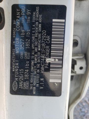Aukcja sprzedaży 2015 Hyundai Accent Gls, vin: KMHCT4AE1FU872920, numer aukcji: 44816983