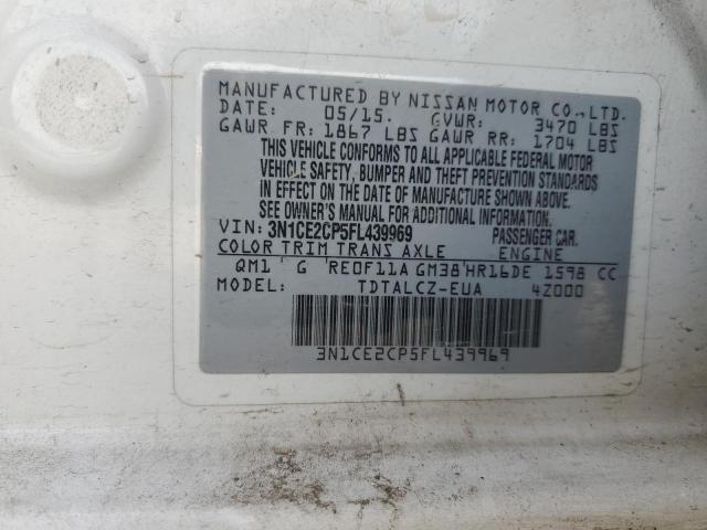 Aukcja sprzedaży 2015 Nissan Versa Note S, vin: 3N1CE2CP5FL439969, numer aukcji: 45530983