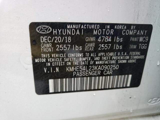 Продаж на аукціоні авто 2019 Hyundai Sonata Plug-in Hybrid, vin: KMHE54L23KA090250, номер лоту: 45237903