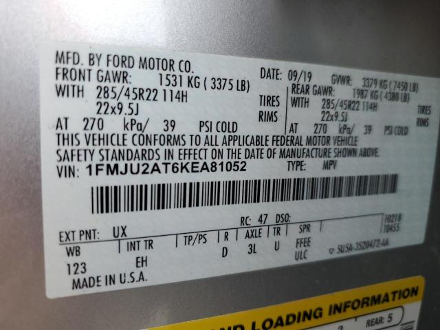 Aukcja sprzedaży 2019 Ford Expedition Limited, vin: 1FMJU2AT6KEA81052, numer aukcji: 45056933