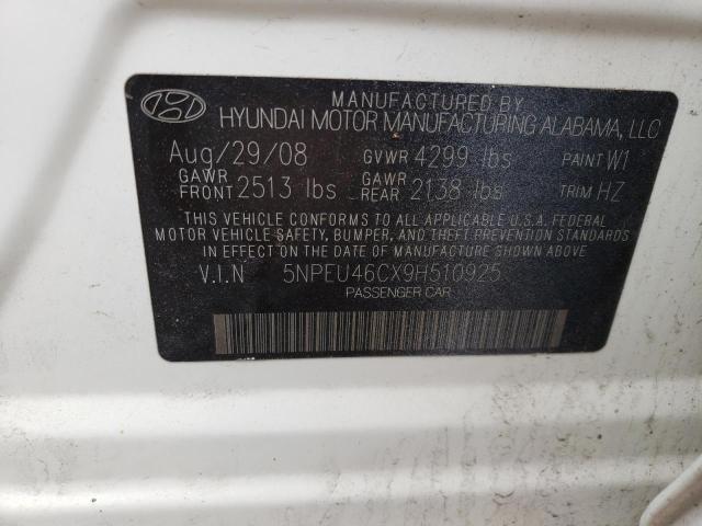 Aukcja sprzedaży 2009 Hyundai Sonata Se, vin: 5NPEU46CX9H510925, numer aukcji: 45368923