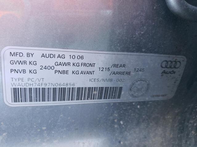 45317843 :رقم المزاد ، WAUDH74F97N064856 vin ، 2007 Audi A6 3.2 Quattro مزاد بيع