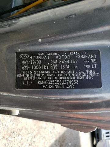 Aukcja sprzedaży 2003 Hyundai Accent Gl, vin: KMHCG35C53U274963, numer aukcji: 45574033