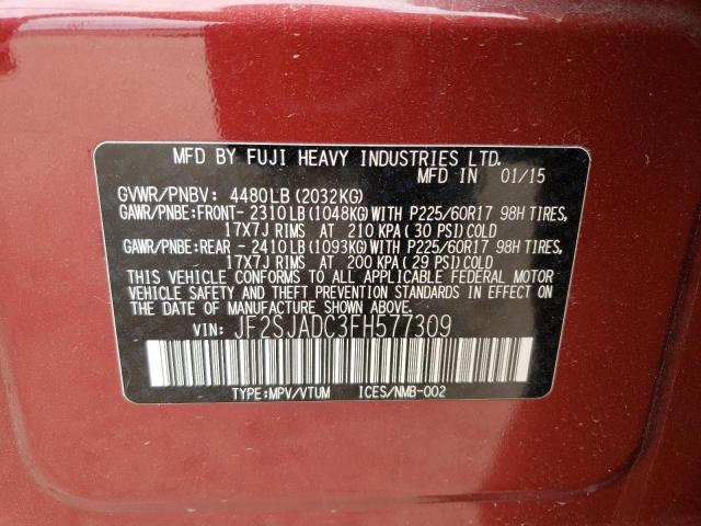 Aukcja sprzedaży 2015 Subaru Forester 2.5i Premium, vin: JF2SJADC3FH577309, numer aukcji: 45478933
