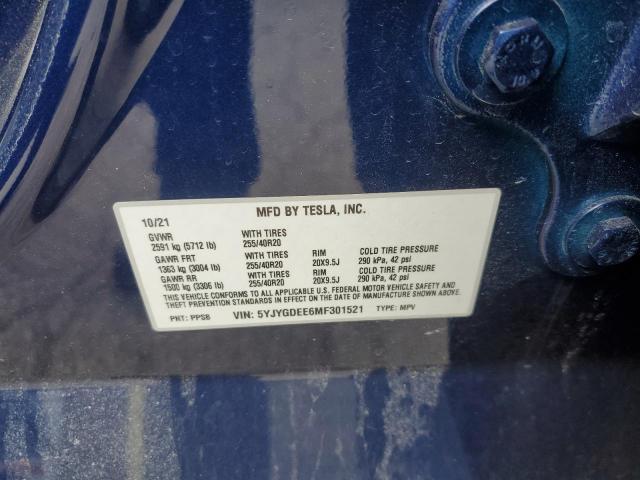 Aukcja sprzedaży 2021 Tesla Model Y, vin: 5YJYGDEE6MF301521, numer aukcji: 45351883
