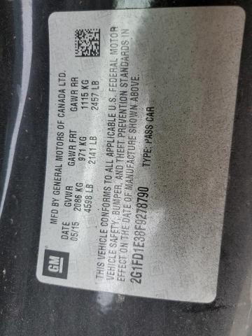 Aukcja sprzedaży 2015 Chevrolet Camaro Lt, vin: 2G1FD1E38F9278790, numer aukcji: 45511493