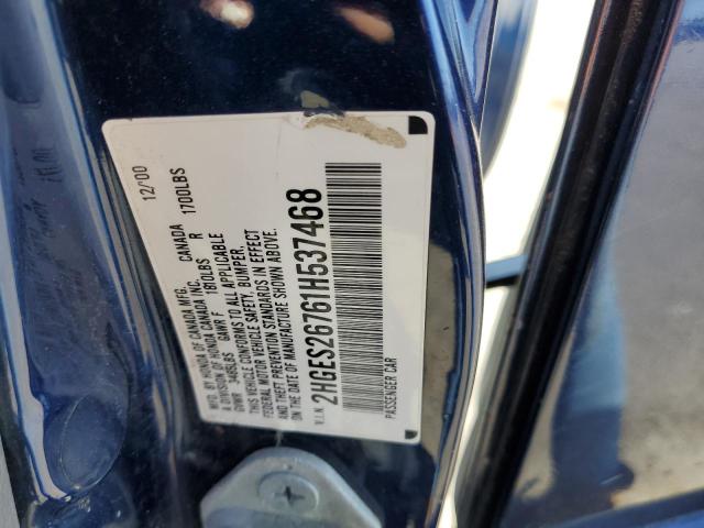 Aukcja sprzedaży 2001 Honda Civic Ex, vin: 2HGES26761H537468, numer aukcji: 45242053