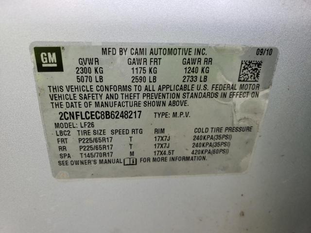 Aukcja sprzedaży 2011 Chevrolet Equinox Ls, vin: 2CNFLCEC8B6248217, numer aukcji: 45464713