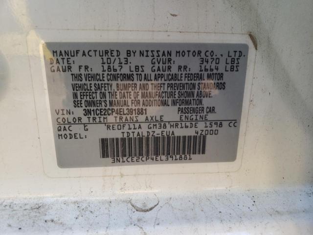 Aukcja sprzedaży 2014 Nissan Versa Note S, vin: 3N1CE2CP4EL391881, numer aukcji: 45521243