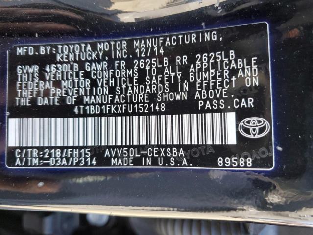 Aukcja sprzedaży 2015 Toyota Camry Hybrid, vin: 4T1BD1FKXFU152148, numer aukcji: 45255633
